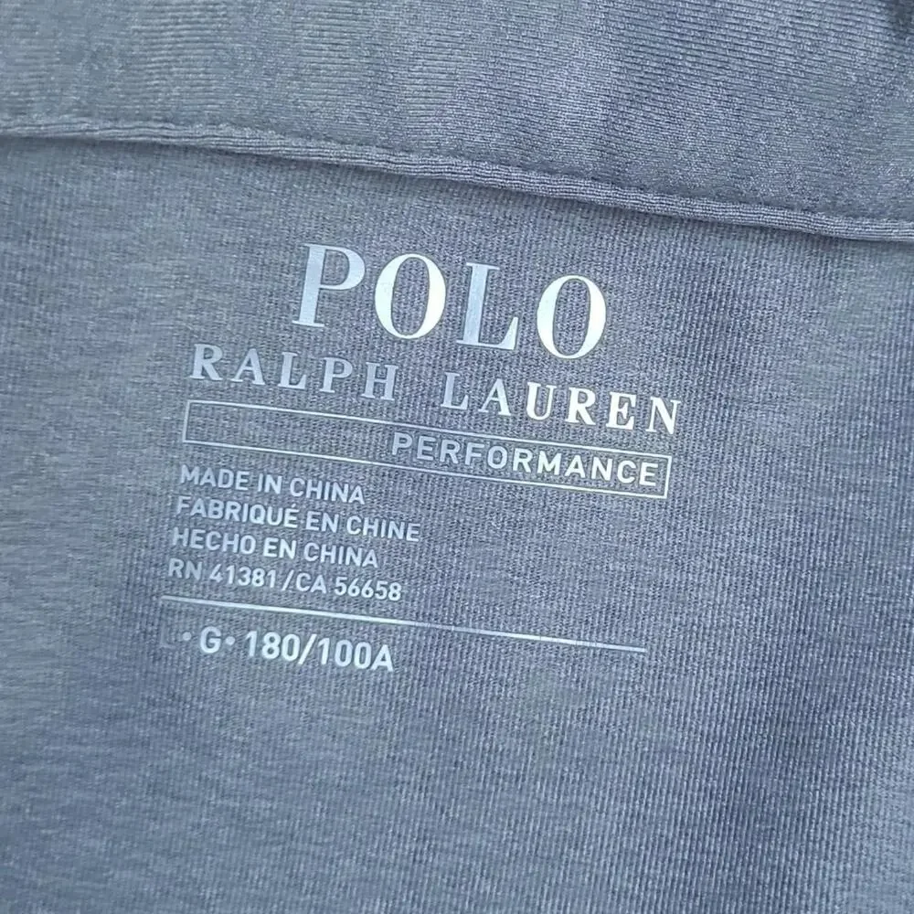 Polo Ralph Lauren  Performance Polo Shirt Grey Short Sleeve Men's Large